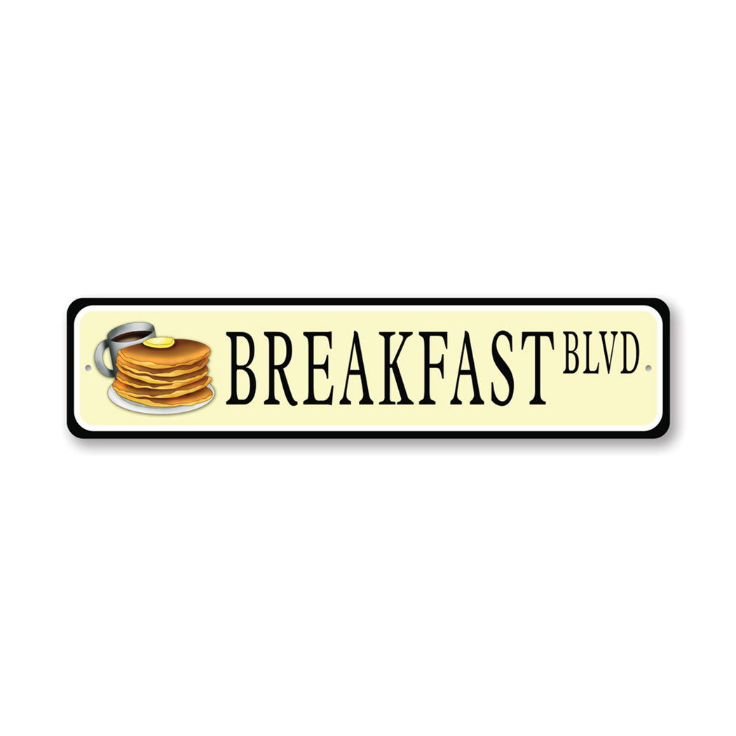 Breakfast Street Metal Sign