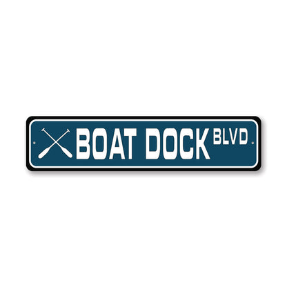 Boat Dock Street Metal Sign