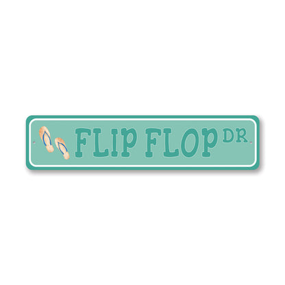 Flip Flop Street Metal Sign