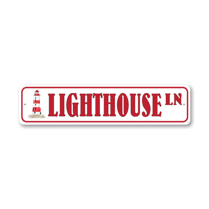 Lighthouse Street Metal Sign