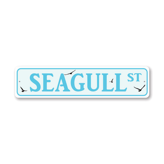 Seagull Street Metal Sign