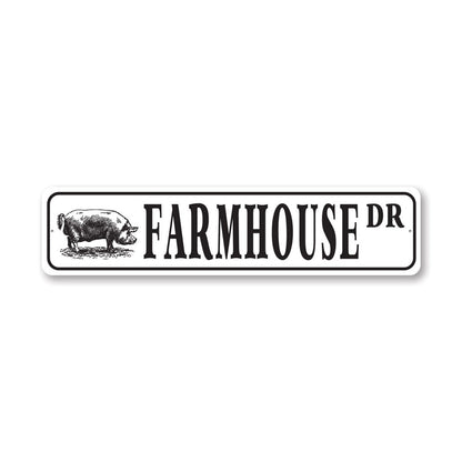 Farmhouse Street Metal Sign