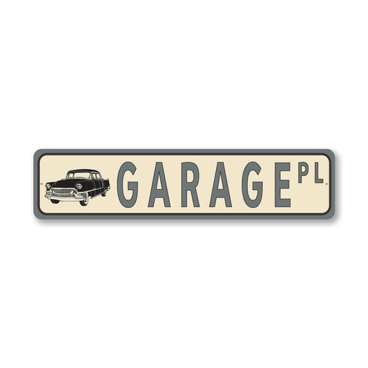 Garage Street Metal Sign