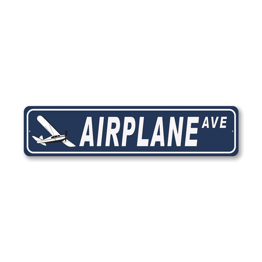Airplane Street Metal Sign