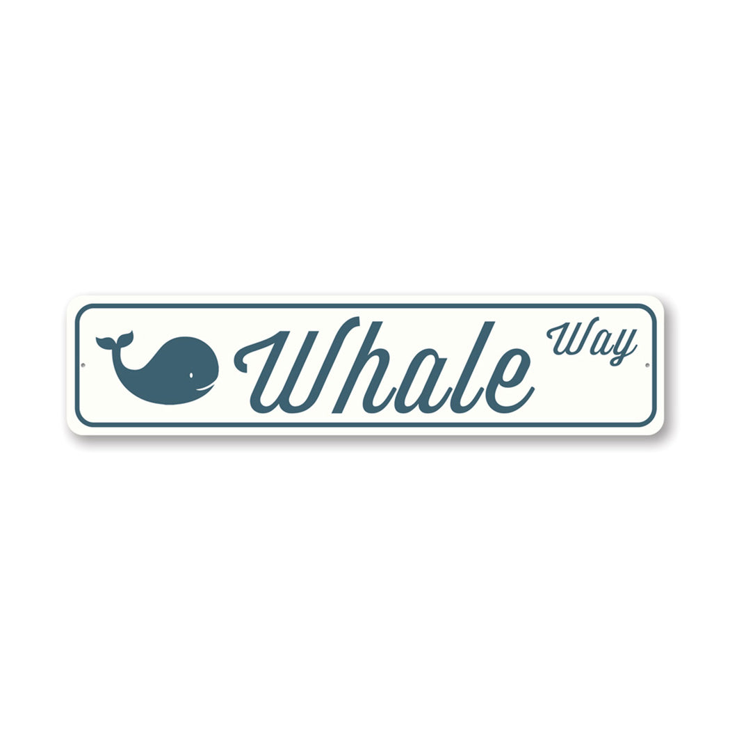 Whale Street Metal Sign