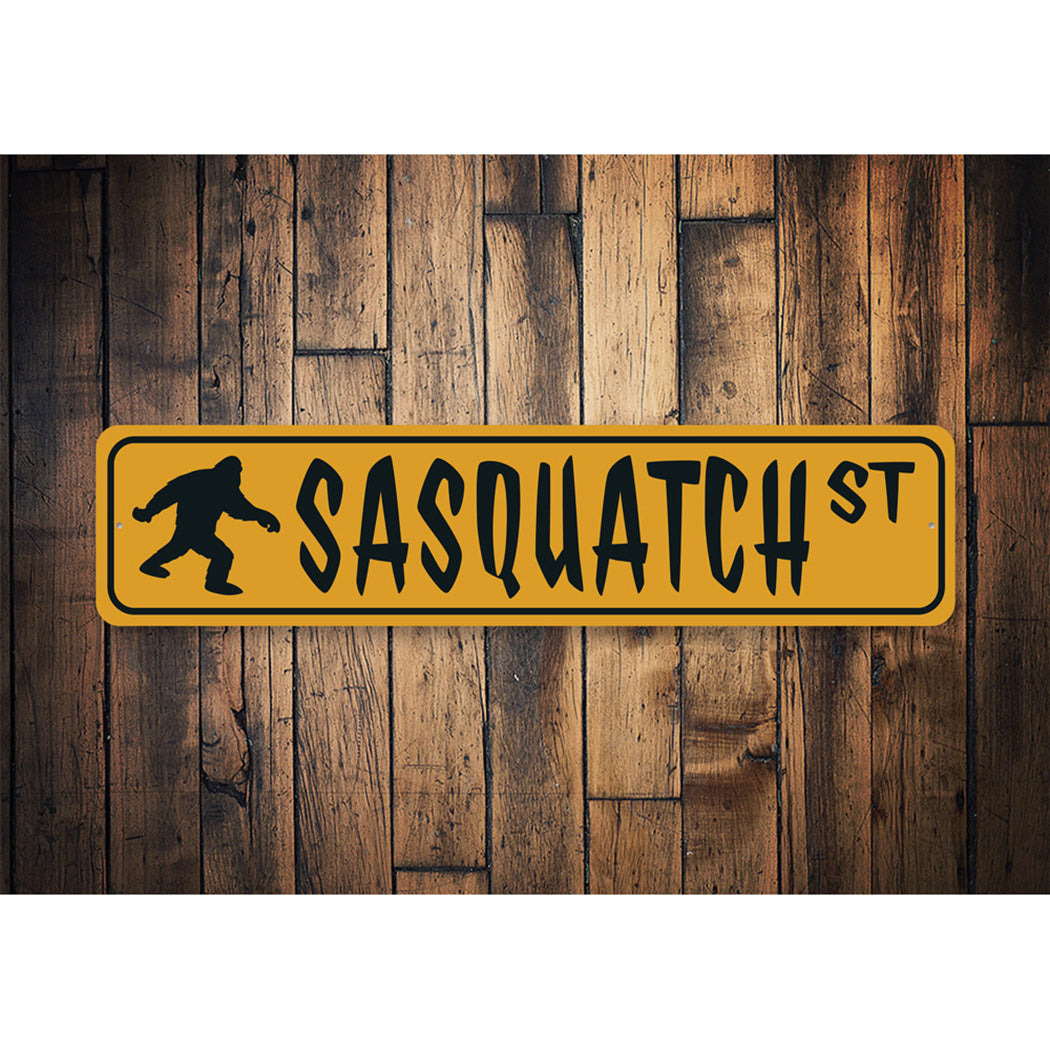 Sasquatch Street Sign