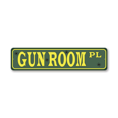 Gun Room Street Metal Sign