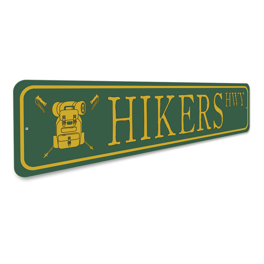 Hiker Street Sign