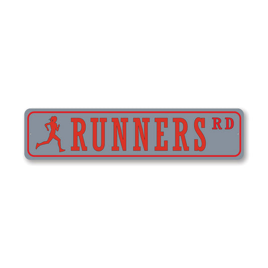 Runners Street Metal Sign