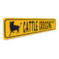 Cattle Crossing Street Sign