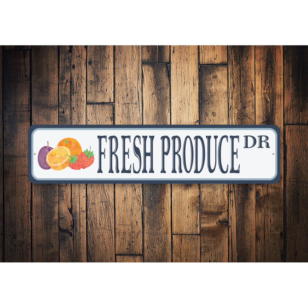 Fresh Produce Street Sign