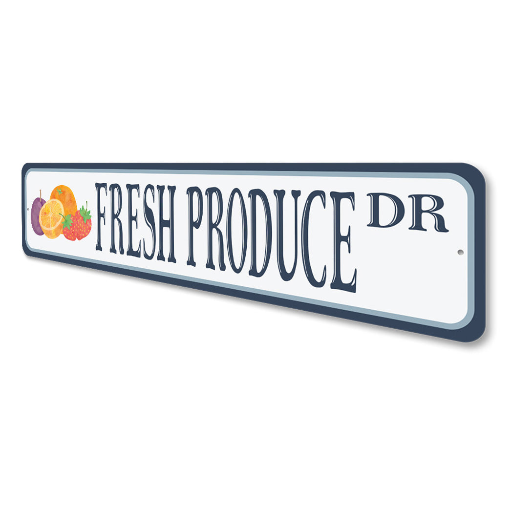 Fresh Produce Street Sign