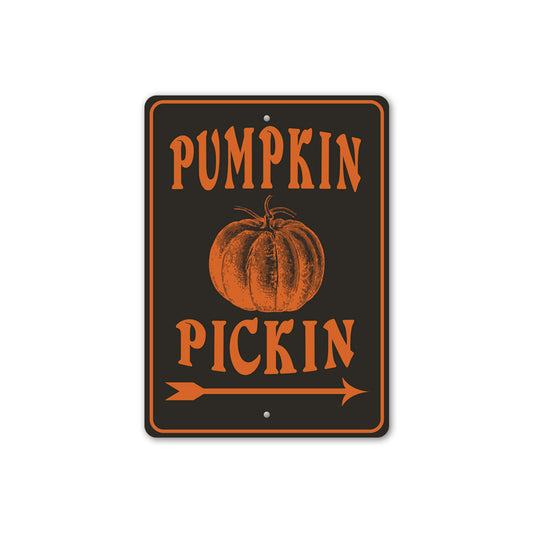 Pumpkin Pickin This Way Sign