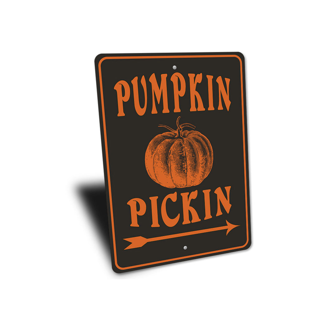 Pumpkin Pickin This Way Sign