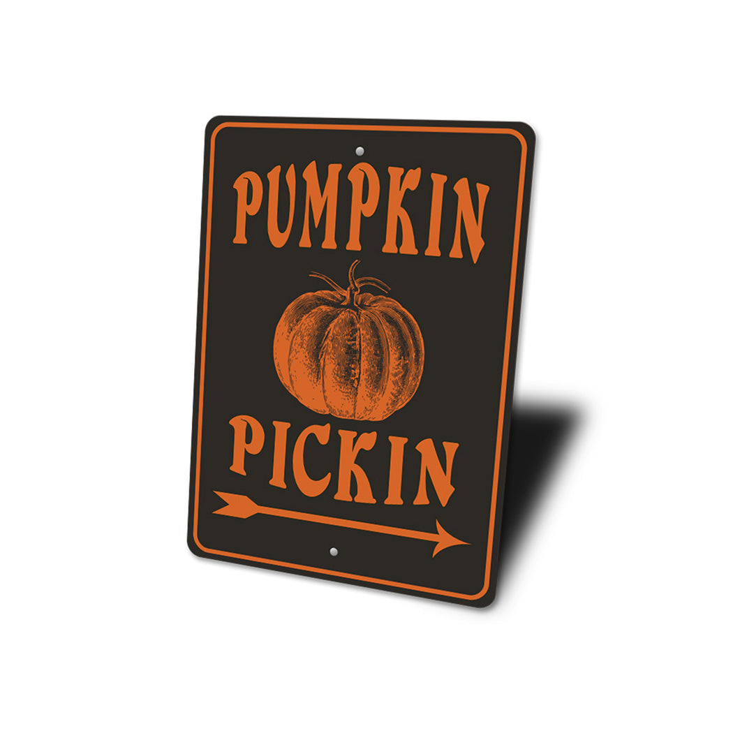 Pumpkin Pickin This Way Sign