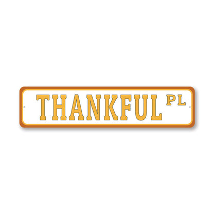 Thanksgiving Street Metal Sign