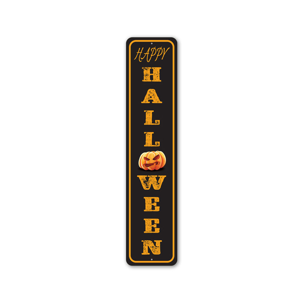 Halloween Pumpkin Metal Sign