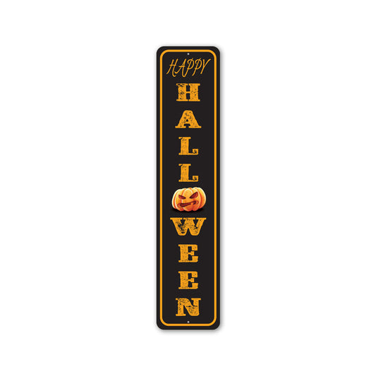 Halloween Pumpkin Metal Sign