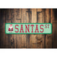 Santa Street Sign