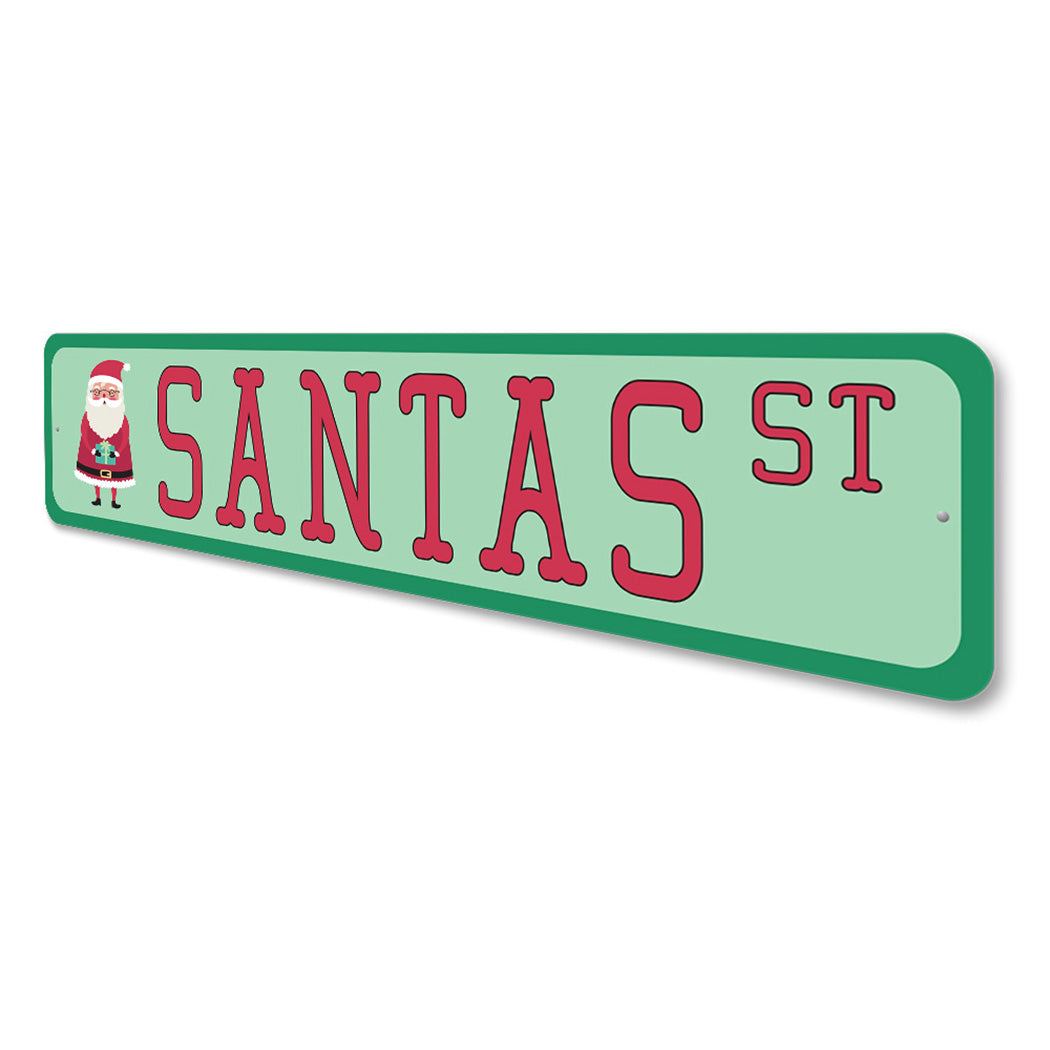 Santa Street Sign