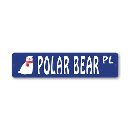 Polar Bear Street Metal Sign