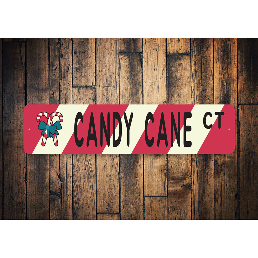 Candy Cane Street Sign