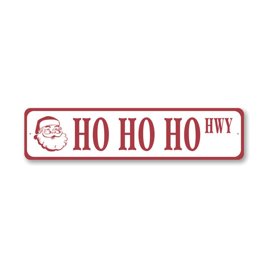 Ho Ho Ho Santa Metal Sign