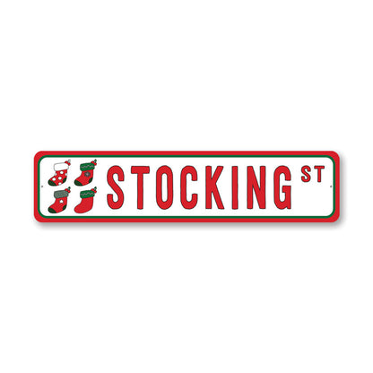 Stocking Street Metal Sign