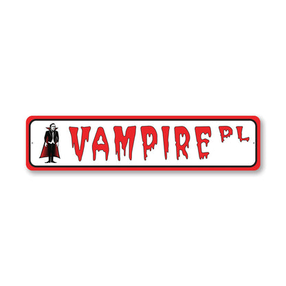 Vampire Street Metal Sign