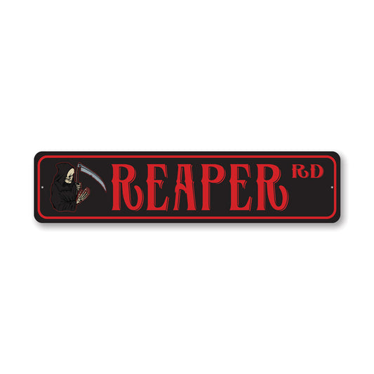 Grim Reaper Street Metal Sign
