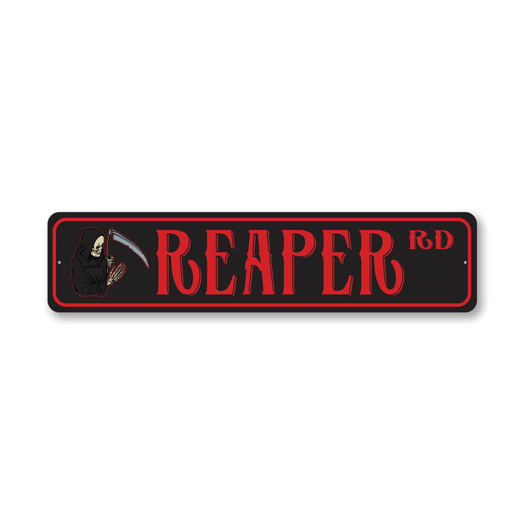 Grim Reaper Street Metal Sign