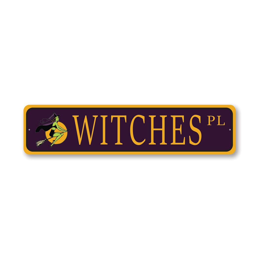 Witch Street Metal Sign