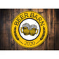 Beer Barn with Year, Bar Sign, Pub Sign