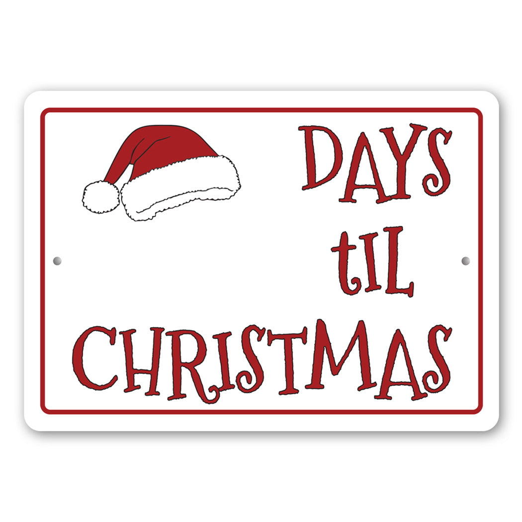 Days 'Til Christmas Sign