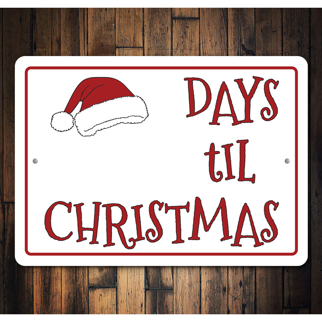 Days 'Til Christmas Sign