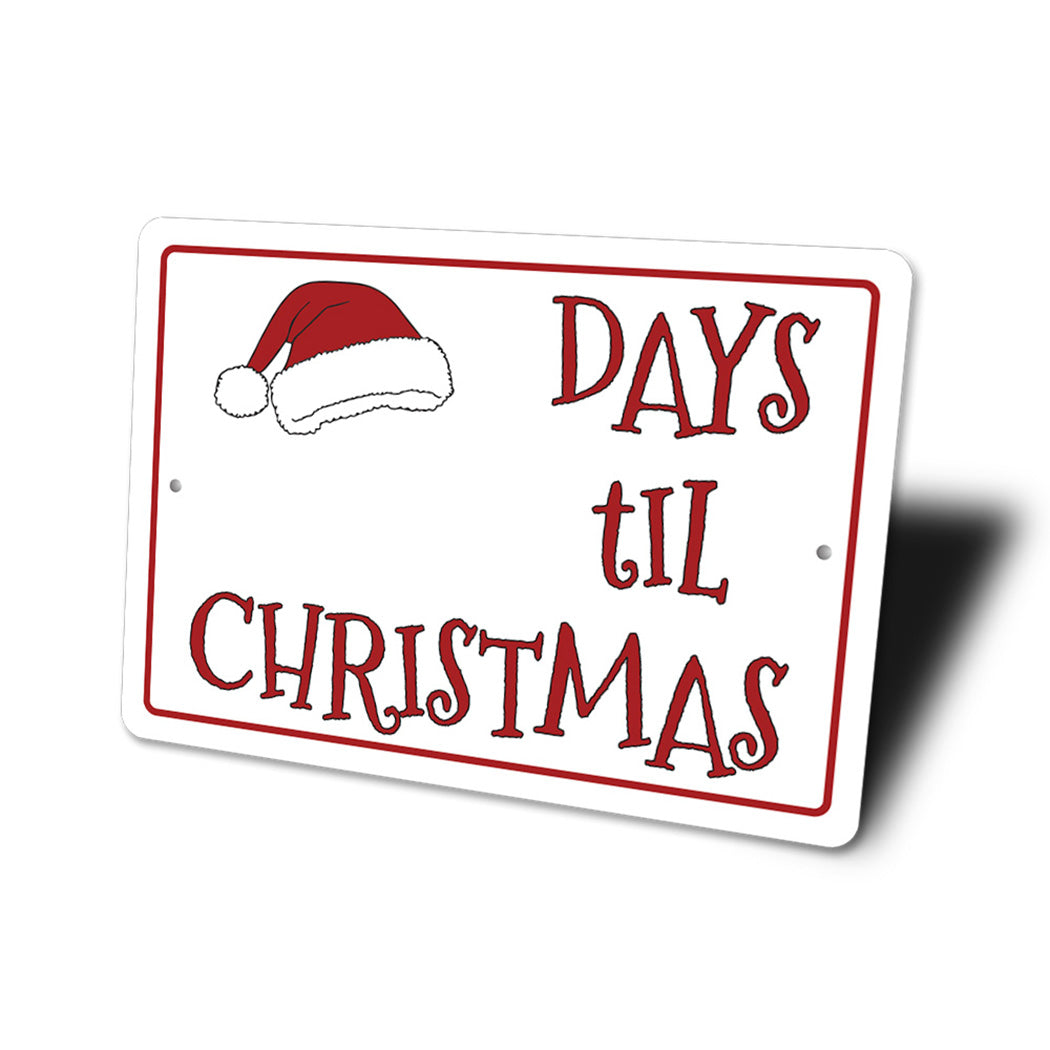 Days 'Til Christmas Sign