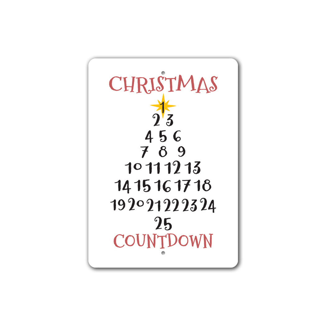 Christmas Tree Countdown Sign