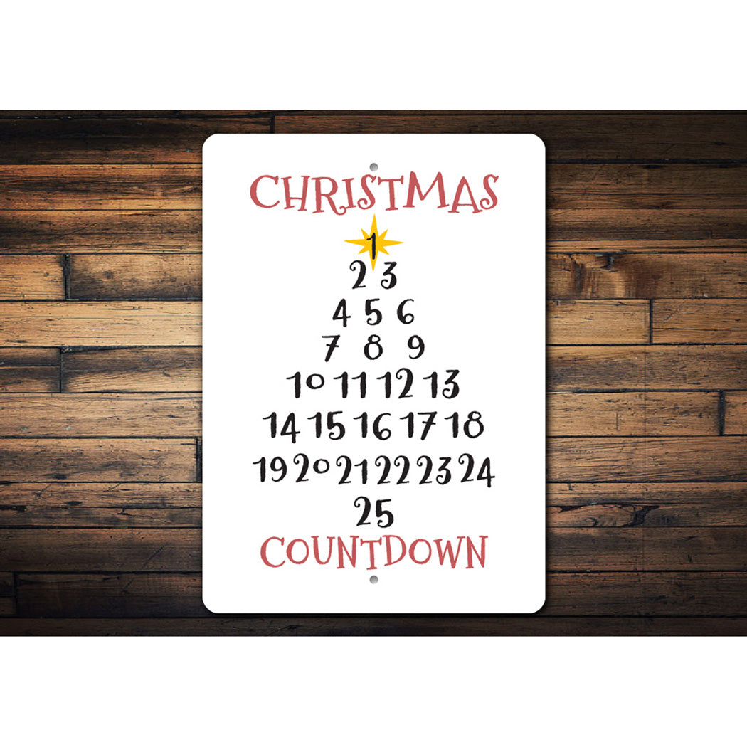 Christmas Tree Countdown Sign