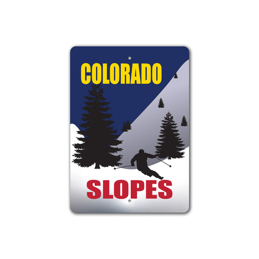 Colorado Slopes Ski Lodge Sign
