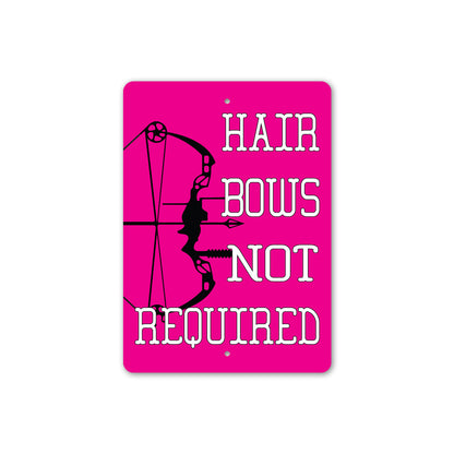 Hair Bow Not Required Sign