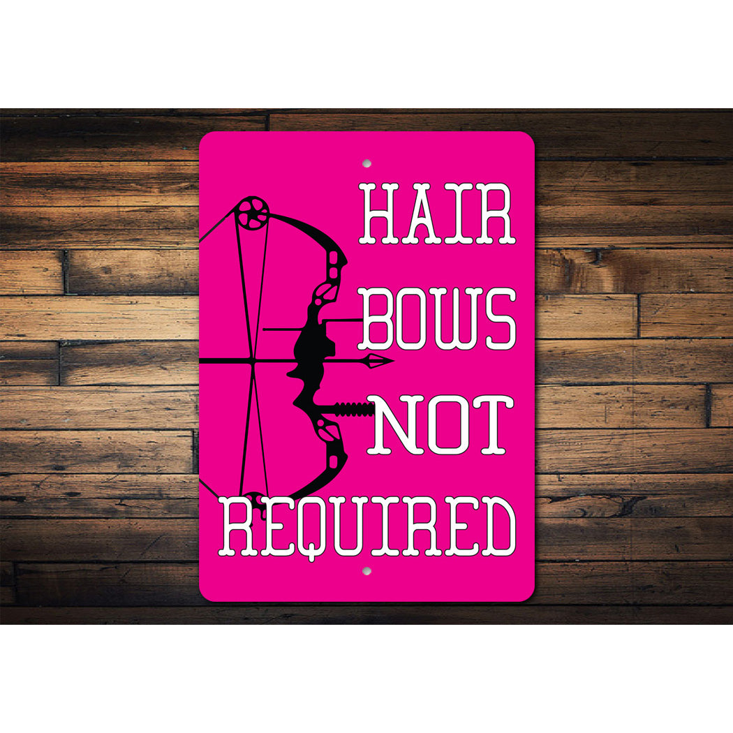 Hair Bow Not Required Sign