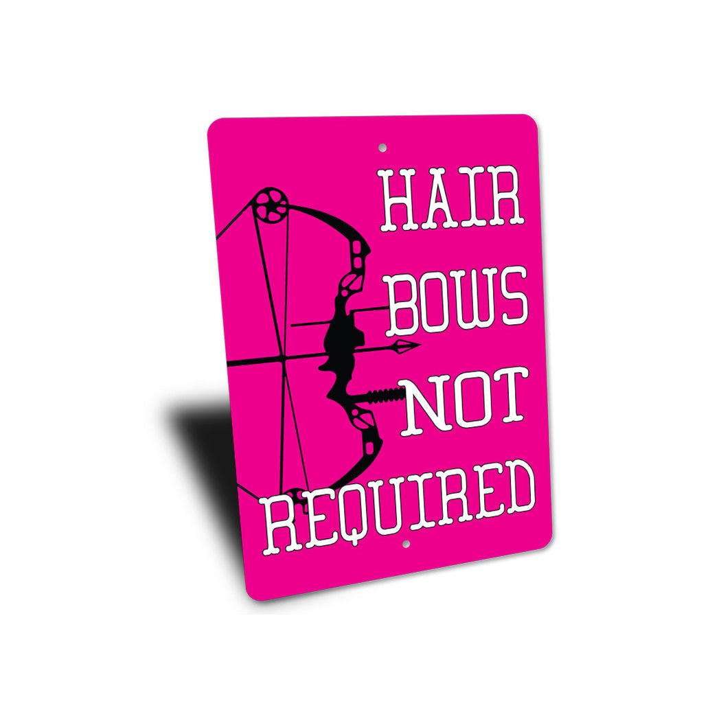 Hair Bow Not Required Sign