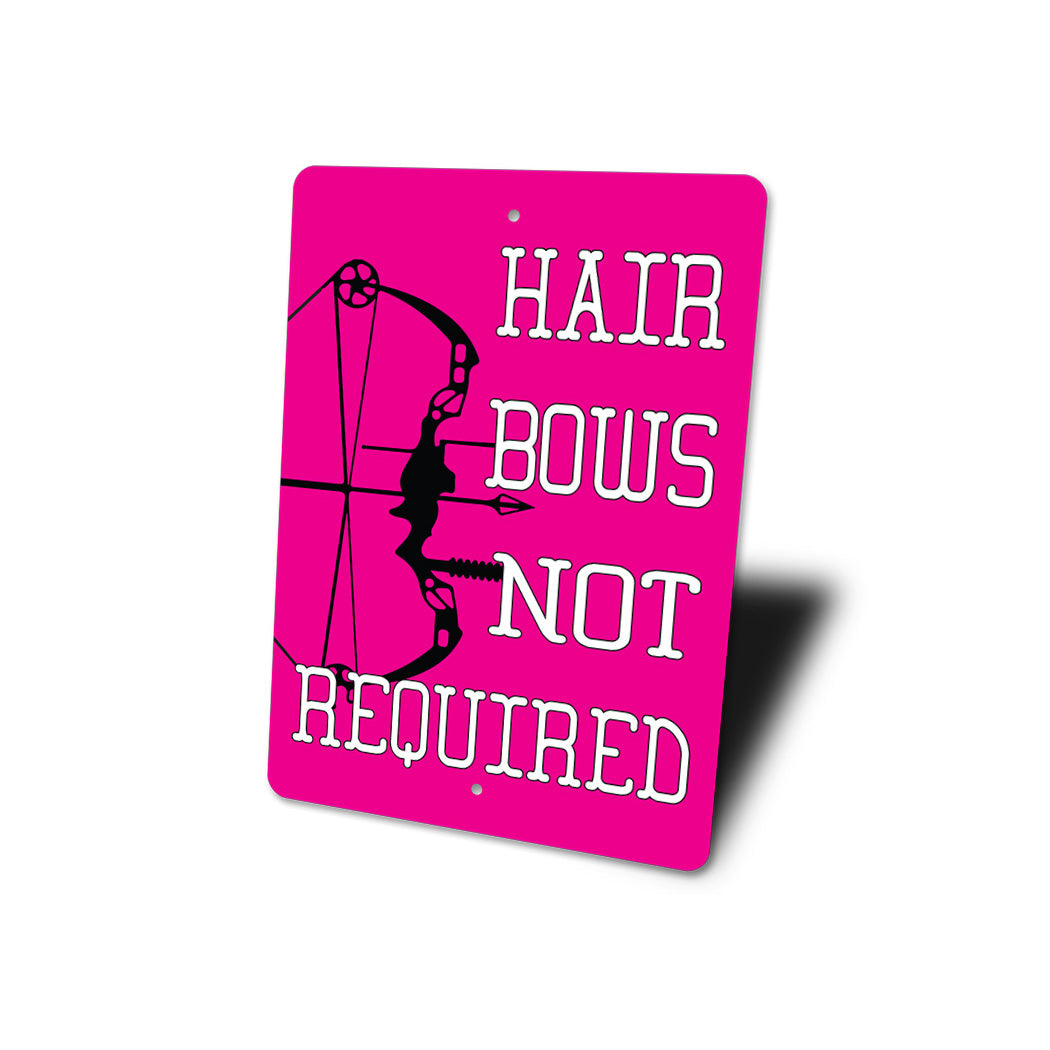 Hair Bow Not Required Sign