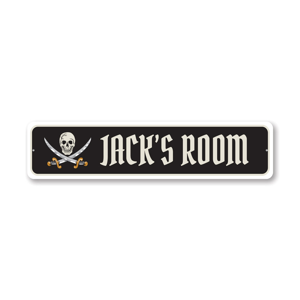 Kid Pirate Room Metal Sign