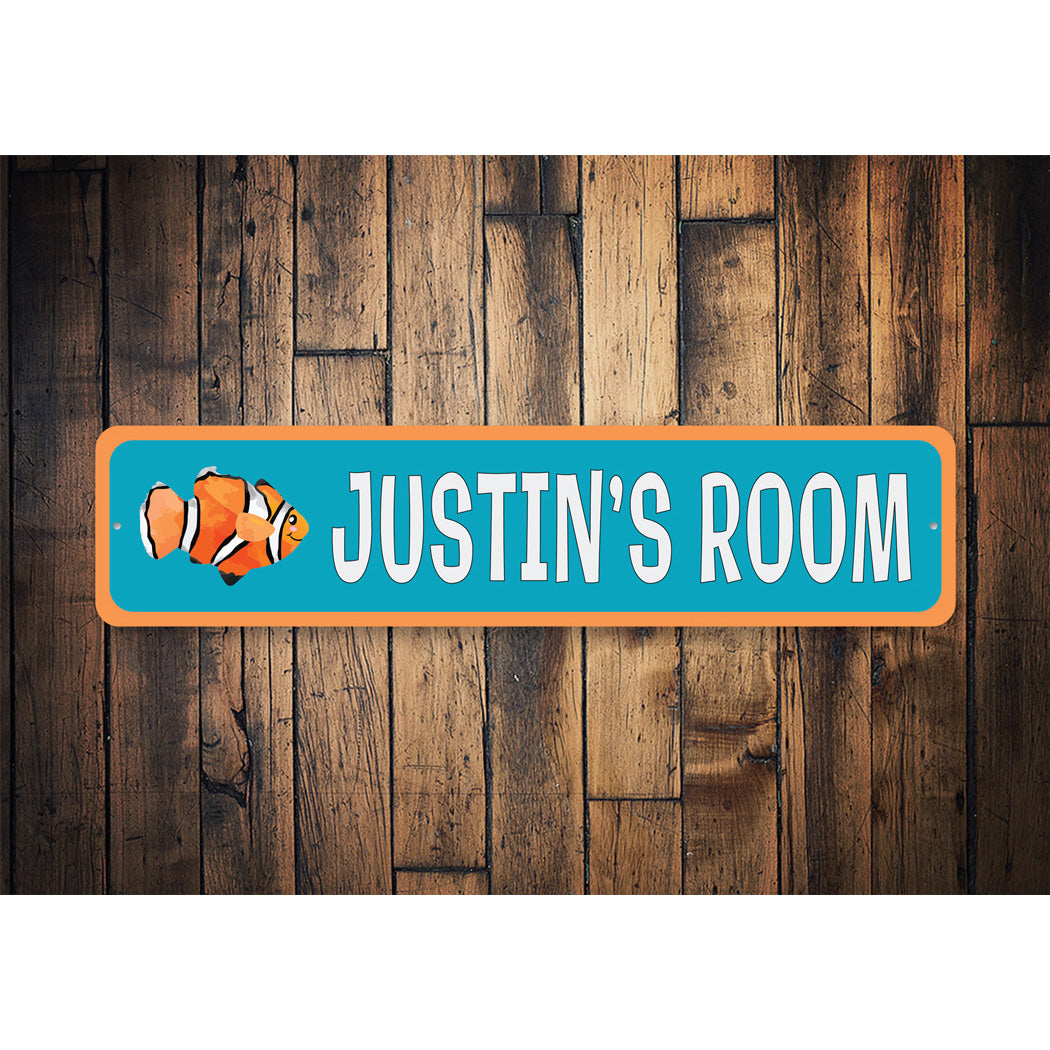 Kid Clown Fish Room Sign