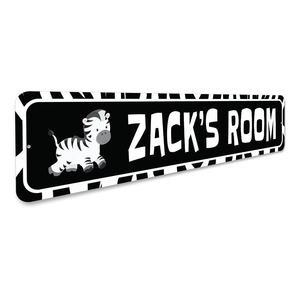 Kid Zebra Room Sign Sign