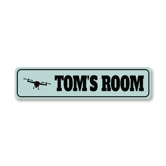 Kid Drone Room Metal Sign