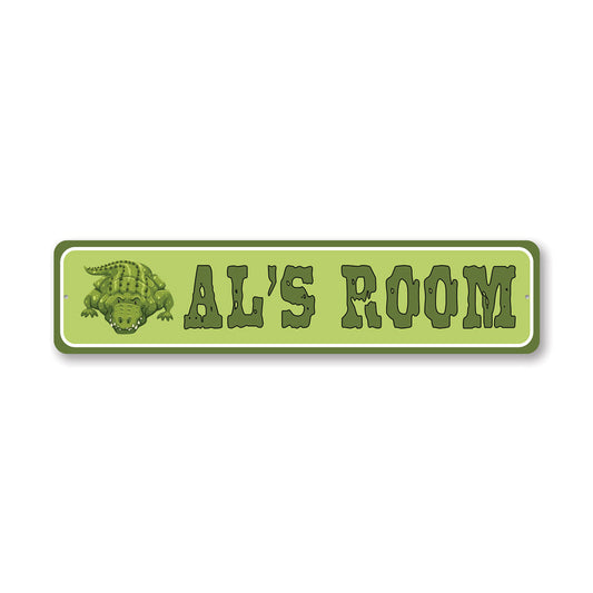 Alligator Kid Room Metal Sign