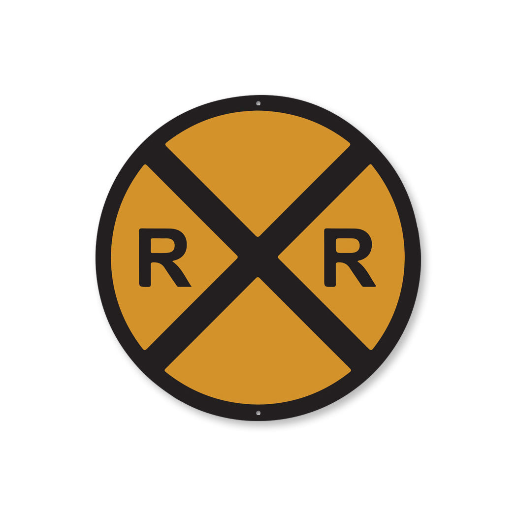 Rail Road Crossing Circle Sign