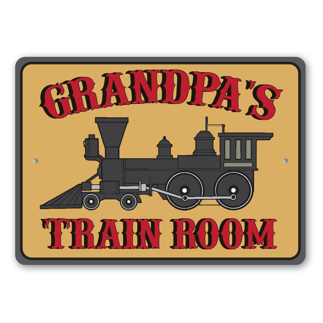 Grandpas Train Room Sign